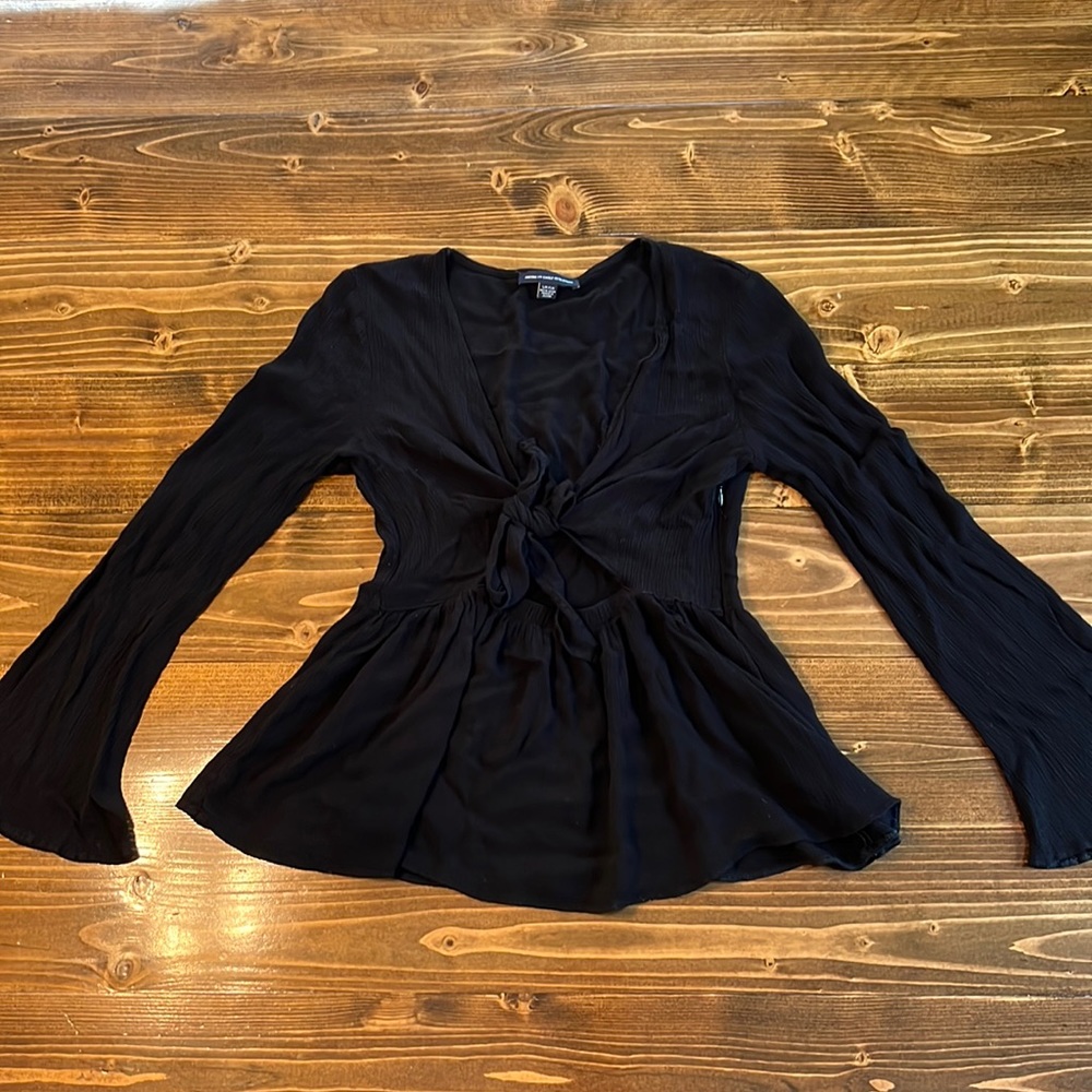 American Eagle Front Tie Blouse
